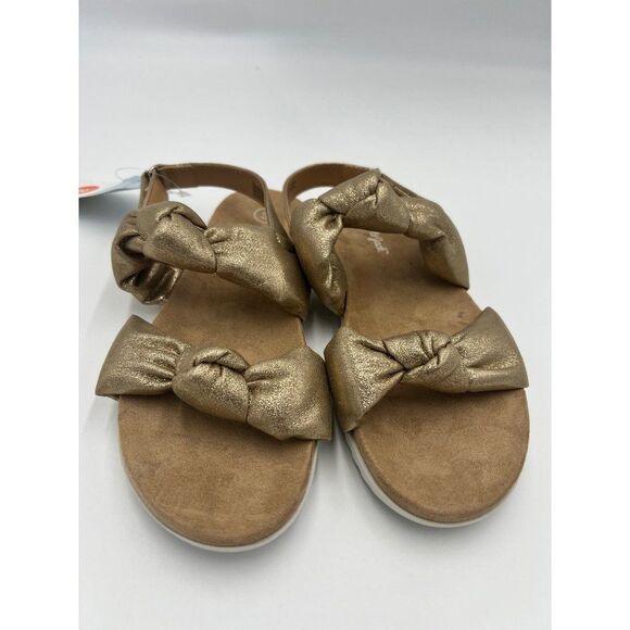 Brand New Cat & Jack Girl's Elena Metallic Footbed Sandals Size 3‎ - Picture 3 of 9